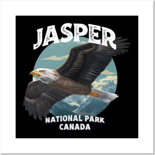Jasper National Park Bold Eagle Vintage Look Posters and Art